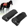 thumbnail image 4 of Horse Tendon Boots, High-quality PU Adjustable Horse Boots Lightweight  For Leg Protection For Riding Shock Absorbing Black, 4 of 8
