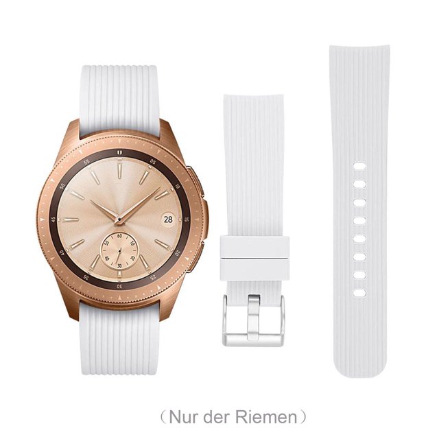 Pulsera compatible con Samsung Galaxy Watch 42mm, correas de repuesto de silicona suave, 20mm