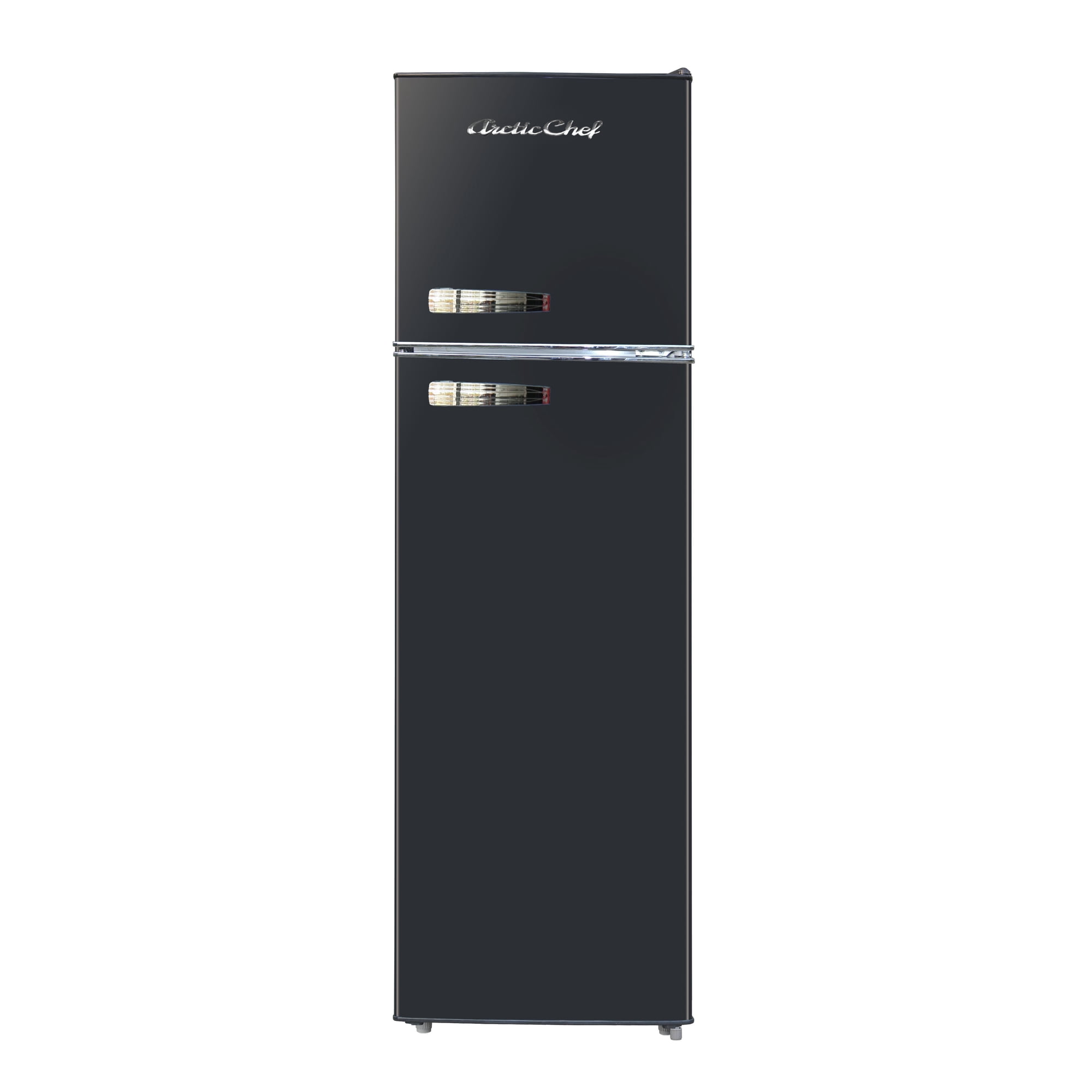 Arctic Chef 10 Cu. ft. Retro Refrigerator, Top Mount Apartment-Size Fridge, Black