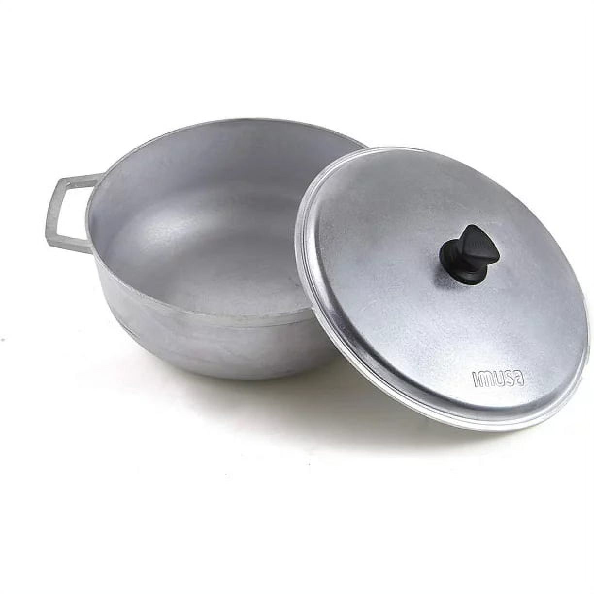 IMUSA Oven Safe Cast Aluminum Dutch Oven, Silver
