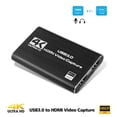 thumbnail image 3 of 4K HDMI Video Capture Card, USB3.0 1080P 60FPS Video Recorder, Game Capture Card for Streaming and Broadcasting, Works with Switch, Xbox Series X/S, Xbox One X/S, PS4, PS5, OBS, Camera, PC, 3 of 9