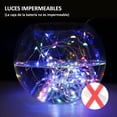 thumbnail image 4 of Guirnalda de Luces con Pilas, 2M 20 LED Series de Luces de Alambre de Cobre, IP65 Impermeable, Fairy Lights para Interiores, Exteriores, Navidad, Fiestas (12 PCS, Colorido), 4 of 5