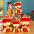 thumbnail image 3 of Farfi Cute Chinese Zodiac Ox Cattle Plush Toy Super Soft Animal Doll with Lucky Bag (25 cm), 3 of 13