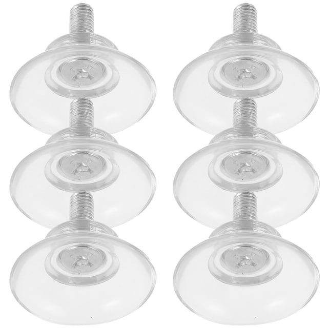 MERRYHAPY 6Ud Ventosas Resistentes De PVC Transparentes Con Tornillos Para Colgar En Vidrio Y Ventana