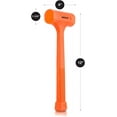 thumbnail image 3 of Neiko 02846A 1 LB Dead Blow Hammer, Neon Orange I Unibody Molded | Checkered Grip | Spark and Rebound Resistant, 3 of 6