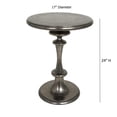 thumbnail image 4 of Urban Designs Midnight Pedestal 24" H x 17" W Solid Aluminum Round End Table, 4 of 6