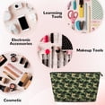 thumbnail image 3 of Picia Camouflage Dinosaur Printed Leather Travel Toiletry Bag,Cosmetic Organizer, Makeup Travel Bag, Durable Travel Pouch, Compact Toiletry Bag, Travel Accessories, 3 of 6