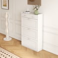 thumbnail image 6 of Solid Wood Shoe Cabinet, Three Layers, Flip Bucket Shoe Storage Cabinet, Simple and Generous for A Variety of Home Styles, 6 of 8