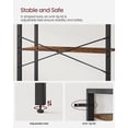 thumbnail image 5 of 5-Tier Storage Rack Bookshelf Bookcase for Living Room Office Rustic Brown and Black, 5 of 9