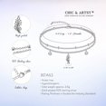 thumbnail image 4 of Chic & Artsy Seahorse Anklet, 925 Sterling Silver, 10.7-Inch Cable Chain, 4 of 7
