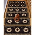 thumbnail image 2 of Stair Treads for Wooden Steps, Western Stars Brown Peel and Stick Stair Treads with Adhesive, Farmhouse Country Vintage Wood Grain Non Slip Indoor Stairs Runner Rugs Mats for Elders Dogs 8"x30"4PCS, 2 of 7