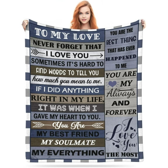 Anniversary Valentes Gifts for Him Husband Boyfriend Micro Fleece Throw Blanket Gifts for Men Weddg Anniversary Birthday Gifts for Husband from Wife