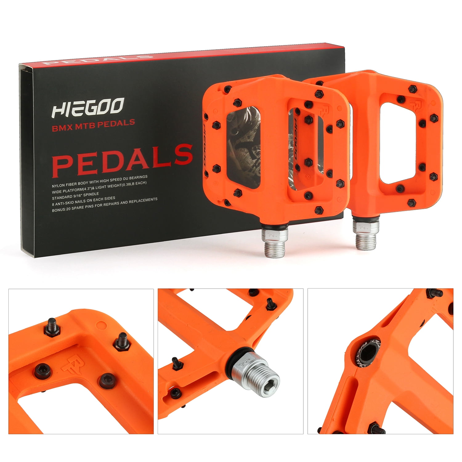 mtb pedals orange