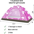 thumbnail image 2 of KidzAdventure 2 in 1 Kids Play Tent/Kids Tent for Camping | 1 – 2 Person Backpacking Tent for Kids | Ultralight Indoor & Outdoors Kids Tents – Best Friends Theme, 2 of 7