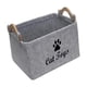 thumbnail image 5 of Organizador de juguetes para perros jinwen cesta rectangular para artículos de cachorros Gris, 5 of 8