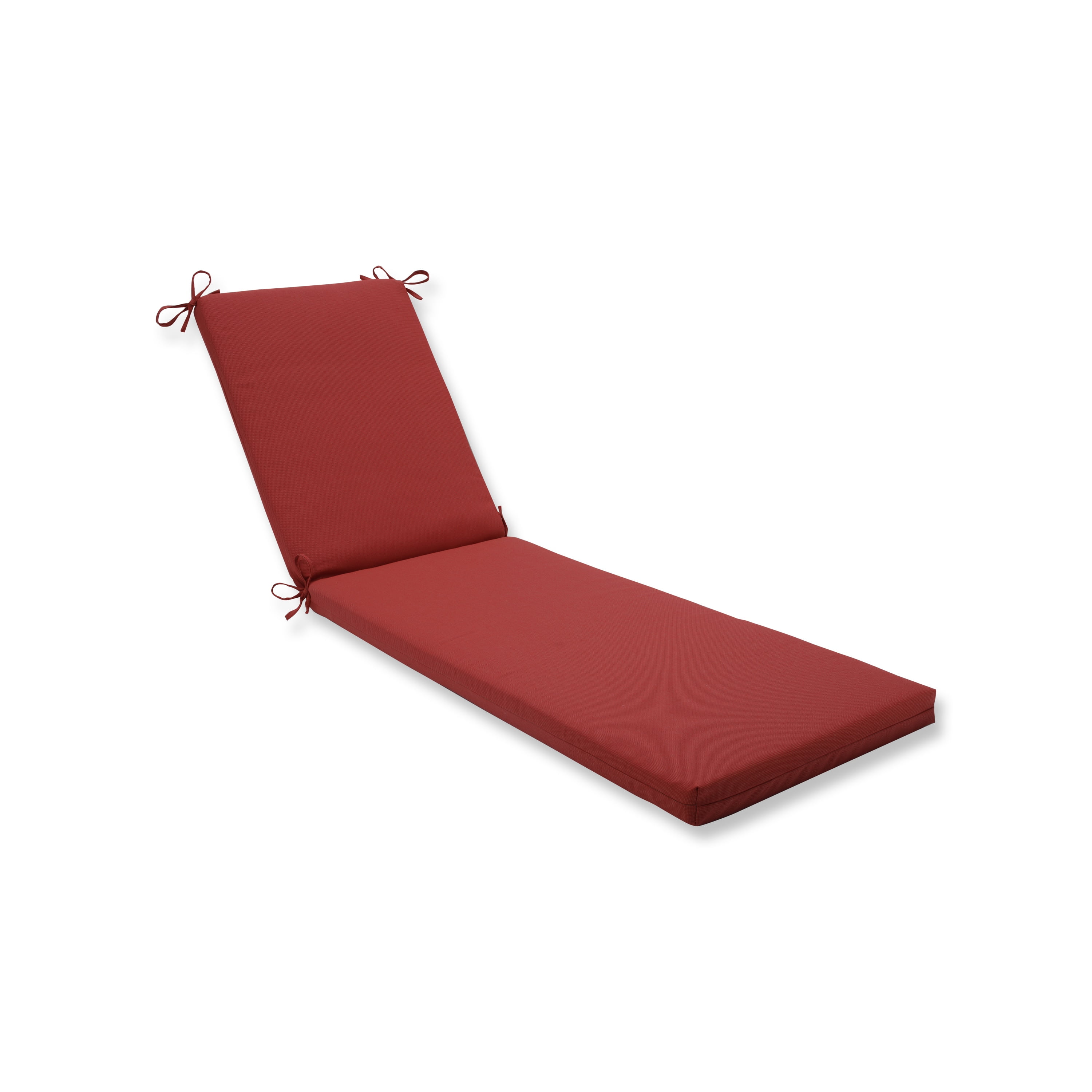 Pillow Perfect Outdoor/Indoor Tweed Red Chaise Lounge Cushion 80x23x3