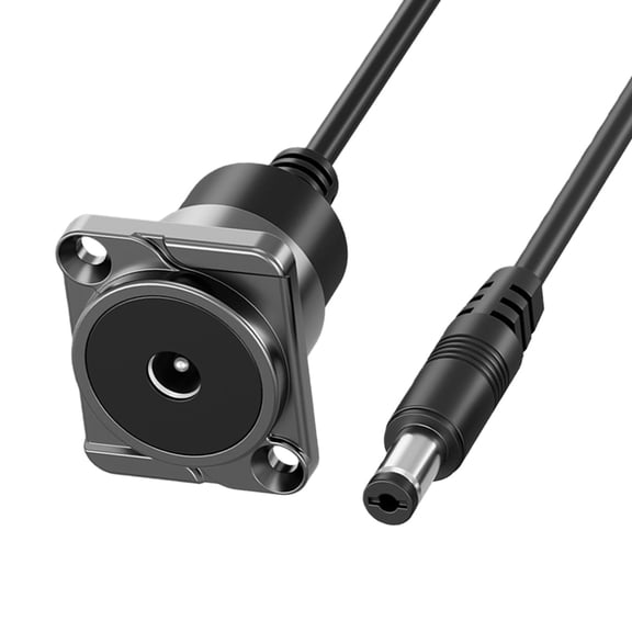 AOOOWER Waterproof DC5.5x2.1mm Female to Male Power Socket Panel for Electronics