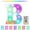 B, variant on EGYMEN Colorful LED Marquee Letter Lights, Multicolor Party Bar Letters with Lights Decorations for The Home, USB/Battery Powered Alphabet Lights with Remote Control