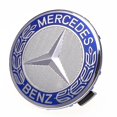 thumbnail image 1 of Auspicious-4pc 75mm Center Wheel Caps Rim Emblem Logo Blue For Mercedes Benz, 1 of 3