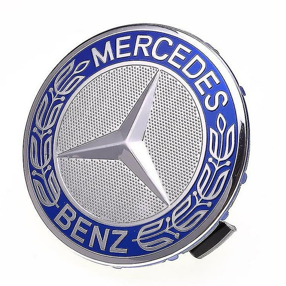 Auspicious-4pc 75mm Center Wheel Caps Rim Emblem Logo Blue For Mercedes Benz