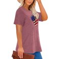 thumbnail image 2 of Anbech 4th of july Plus Size T-Shirts for Women Graphic Heart Print Short Sleeves Tees Plus T-Shirt with Round Neck, 2 of 4