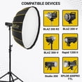 thumbnail image 4 of Beauty Dish Glow EZ Lock 34 plateado con montura Bowens Speedring, 4 of 9