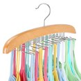 thumbnail image 1 of Chic Design Wooden Tie Rack, Organize Space with Premium Wood & Stainless Steel Hooks for Closet (Large), 1 of 5