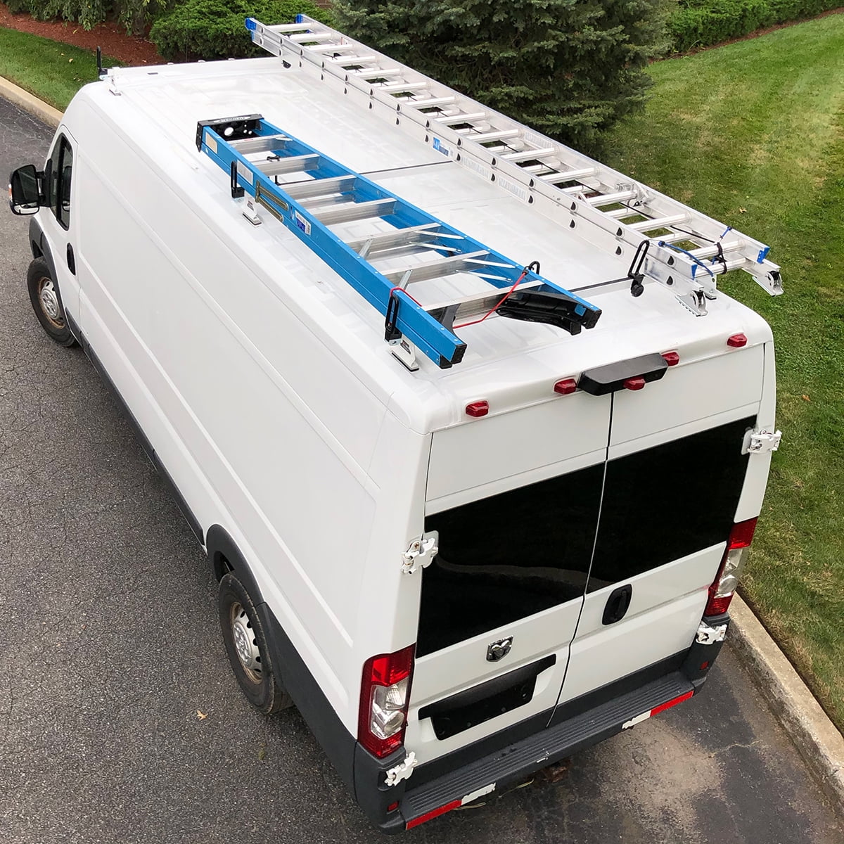Vantech Heavy Duty 3 Bar Ladder Roof Rack Fits Transit Cargo Van Low