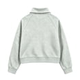 thumbnail image 5 of Wilark Girls Zip Up Sweatshirts Size 2-12, Collared Long Sleeve Fashion Casual Kids Fall Jackets Gray, 5 of 6