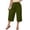 *Army Green, variant on VBVC Women's Plus Wide Leg Capri Pants , Ladies' Scalloped Hem High Waist Cropped Pants , Summer Casual Loose Lounge Trousers For Women, Army Green , L-5XL
