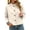 Beige, variant on Njagoc3 Bomber Jacket Women Long Sleeve Button Down Short Coat Checkered Cuffs Slim Fit Casual Fall Winter Outerwear