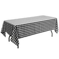 thumbnail image 4 of Topbuy 10-Piece 60"x102" Rectangular Plaid Tablecloth Machine Washable Polyester Table Cover Black, 4 of 6