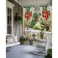 thumbnail image 4 of nqOlkjepod Outdoor Curtains for Patio Waterproof, Spring Summer Flower Outdoor Privacy Panels Grommet, Watercolor Red White Floral Blackout Outside Curtains for Porch/Cabana/Pergola 54"x84", 1 Panel, 4 of 8