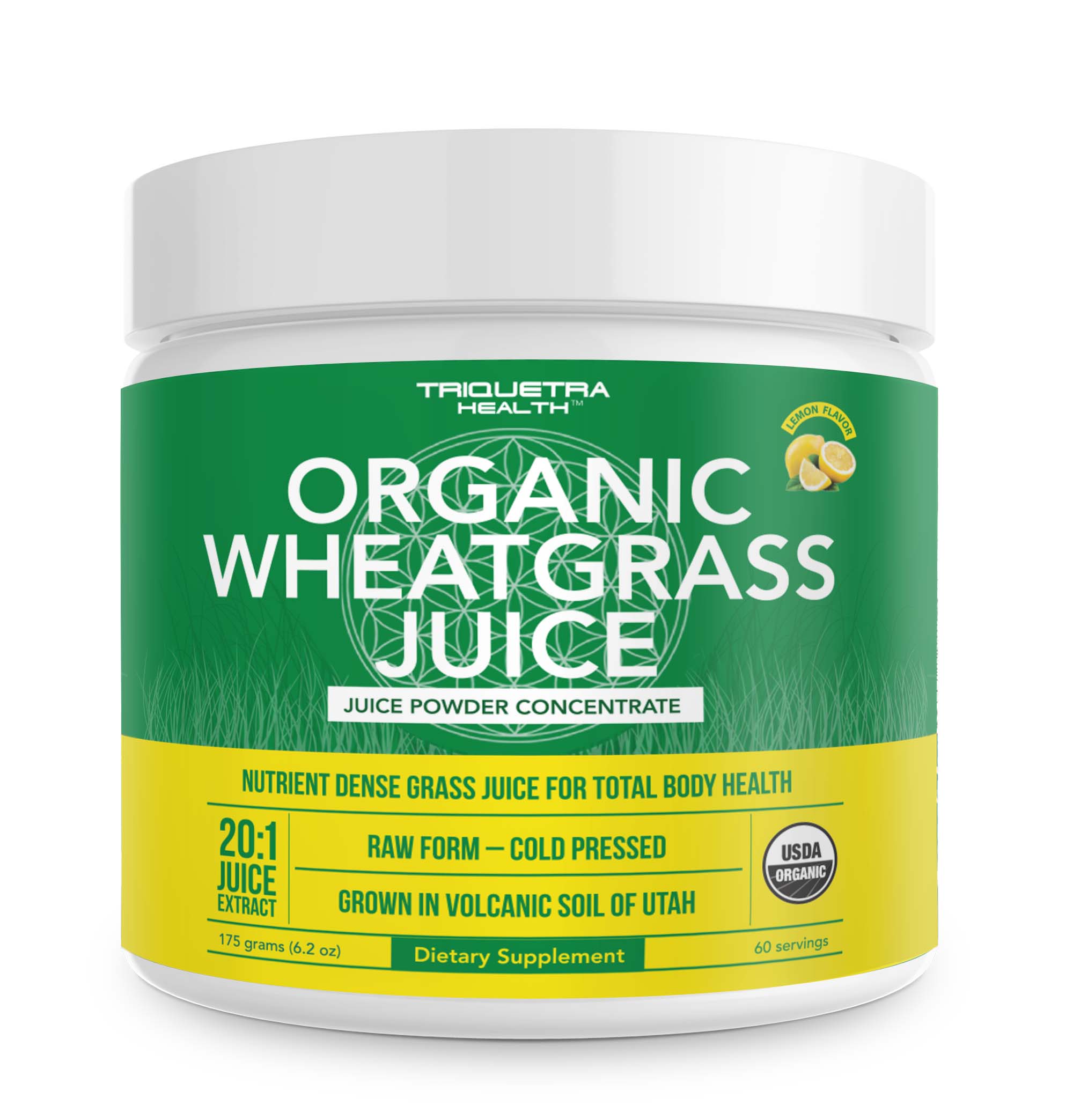 Organic Wheatgrass Juice Powder Lemon Flavor