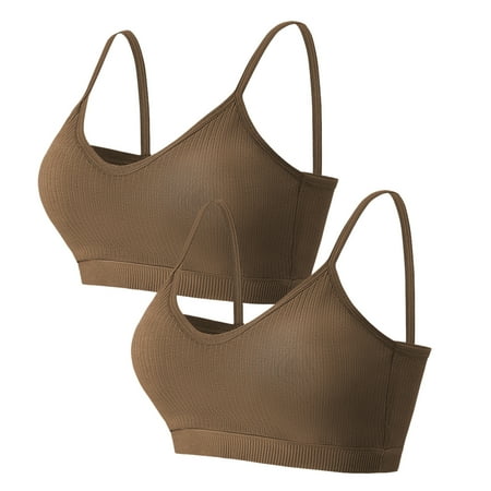 

MIARHB 2PC Women s Sexy Beauty Back Strap Unrimming Sport Breast Underwear Bra