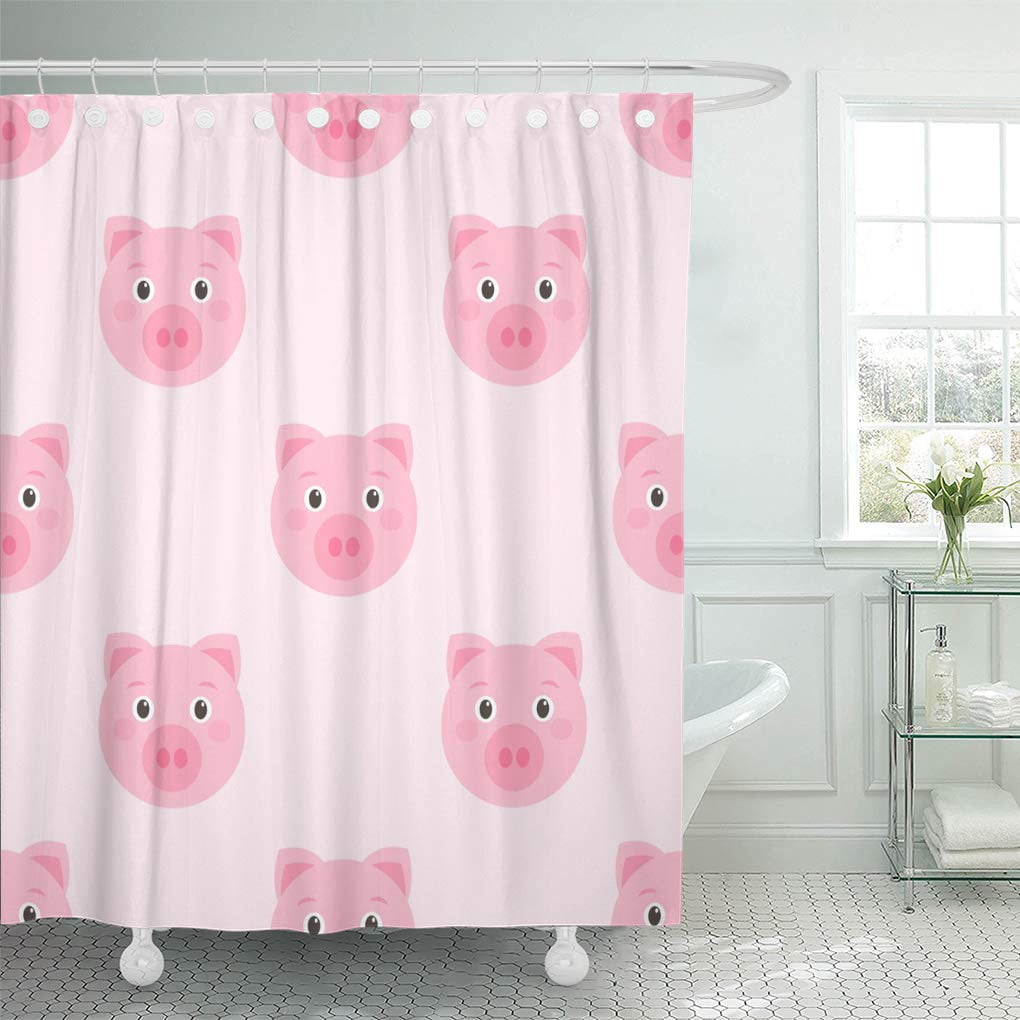 CYNLON Agriculture Barnyard Cute Pink Pigs Adorable Baby Cartoon