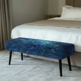 thumbnail image 2 of Whosucclay Blue Hibiscus Flower Print Dining Bench Slipcovers Removable Benches Protector Breathable Bench Covers Wear Resistant Spandex Slipcover for Dining Room, Hotel, Party, 2 of 7