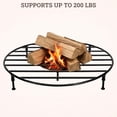 thumbnail image 5 of FEBTECH - 24" Round Fire Pit Grate with 4 Legs | Heat Resistant | 3.5" H | Reinforced Log Grate to Improve Airflow for Campfire, Bonfire & Backyard | Firepit Accessory for Outside | Fireplace Grate, 5 of 9