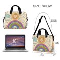 thumbnail image 3 of FORMRS 16" Laptop Bag Carrying Sleeve Case with Handle Travel Shoulder Briefcase, Beige Rainbow, 3 of 8