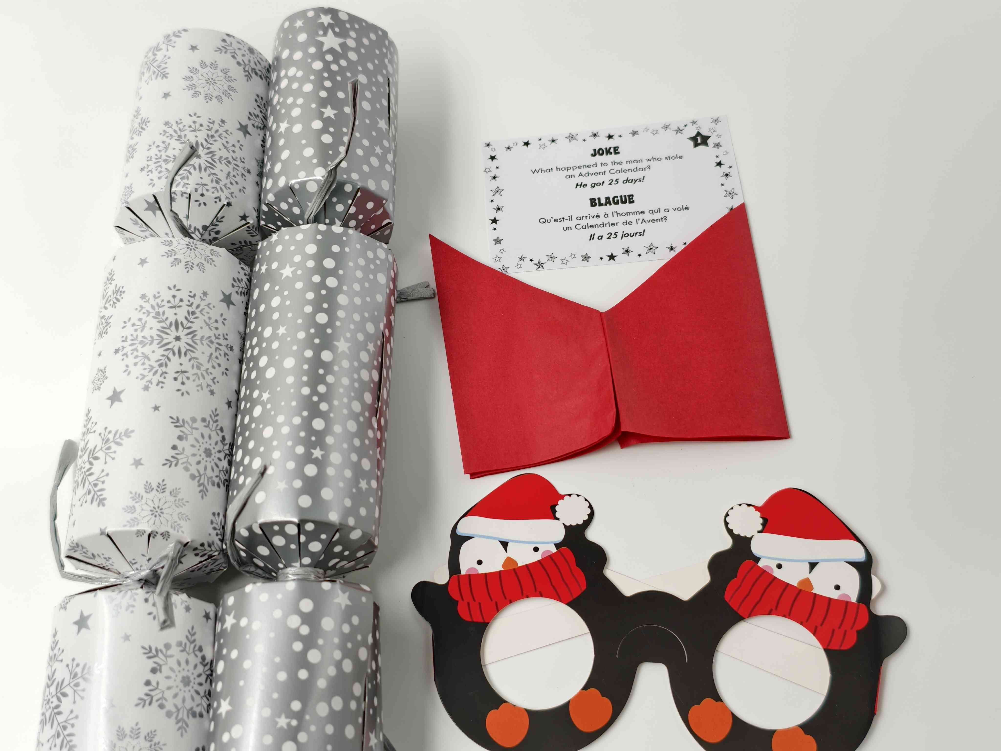 Lot de 12 crackers de Noël familiaux Holiday Time, motif flocons de neige argentés, multicolore HOLIDAY TIME PL 12PK FAM CRA SILVER