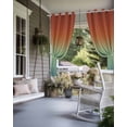 thumbnail image 4 of Outdoor Curtains for Patio Retro Retro Gradient Green Waterproof Privacy Outside Curtains with 2 Tiebacks Grommet Top Pergola Curtains for Porch Cabana Gazebo 1 Panel, 54x84 inch, 4 of 7