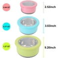 thumbnail image 3 of Portable Stainless Steel and Silicone Round Food Storage Box with Silicone Lid,BPA Free,Slip Resistant Bottoms,Reusable Snack Nesting Lunch Box for Kids & Adults-Set of 3, 3 of 8