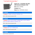 thumbnail image 2 of Heater Core - Compatible with 2002 - 2006 Chevy Avalanche 1500 2003 2004 2005, 2 of 2