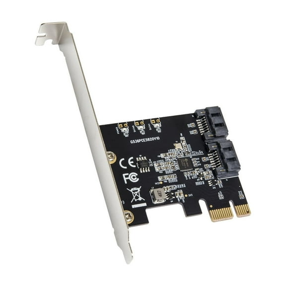I/O CREST 2 Port SATA III PCI-e 3.0 x1 Controller Card (Jmicro Chipset), Add Two SATA 3.0 Devices to Any PCIe Slot