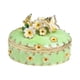 thumbnail image 2 of Joyero con esmalte de flor de cerezo, joyero creativo, joyero coleccionable Verde, 2 of 9