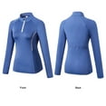 thumbnail image 2 of Women Long Sleeve Quick Dry Tops Yoga Sports Running Fitness Stretch Hoodie, 2 of 2