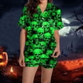 thumbnail image 6 of Xmyrz Young Adult Outfits Sets Women Shorts Set Short Sleeve 3D Print Button Up Recreation Homewear Loose Fit Going Out Outfit Clothing Suits, 6 of 6