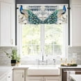thumbnail image 2 of Elegant Peacock Valances for Windows Farmhouse Kitchen Curtains Valances Rod Pocket Valance Curtains for Kitchen Windows Vintage Attic Magnificent Feathers Window Valances for Bathroom 42"x18", 2 of 6