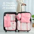 thumbnail image 5 of Livhil 8Pcs Pink Packing Cubes for Luggage , Packing Cubes for Travel Luggage Packing Organizers (Pink), 5 of 9