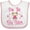 White and Pink, variant on Inktastic The Big Sister Girls Baby Bib